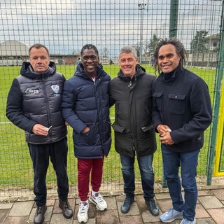 Calcio. Anche Clarence Seedorf ad assistere alla vittoria in trasferta della Sanremese (Foto)