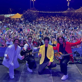 Concerto della 'Palasport Official Tribute Band dei Pooh' all'Ariston di Sanremo