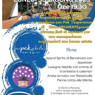 A Bussana cena-evento con i ragazzi di Angsaimperia