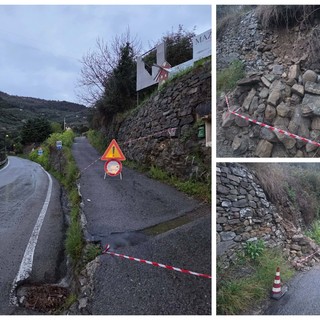 Frana a Dolceacqua, tratto messo in sicurezza: strada riaperta (Foto)