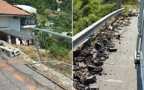 Ventimiglia, strada per Mortola: iniziati i lavori di messa in sicurezza (Foto)