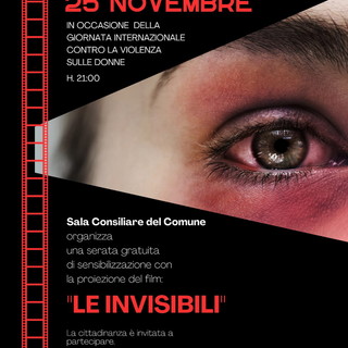 Cipressa: per la Giornata internazionale per l’eliminazione della violenza contro le donne proiezione del film 'Les invisibles'