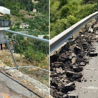 Ventimiglia, strada per Mortola: iniziati i lavori di messa in sicurezza (Foto)